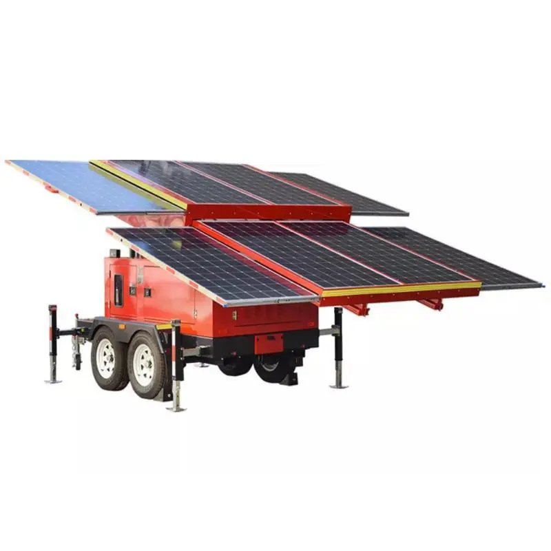 Generatore solare mobile 4KW 38400WH Rimorchio a doppio asse con inverter 1