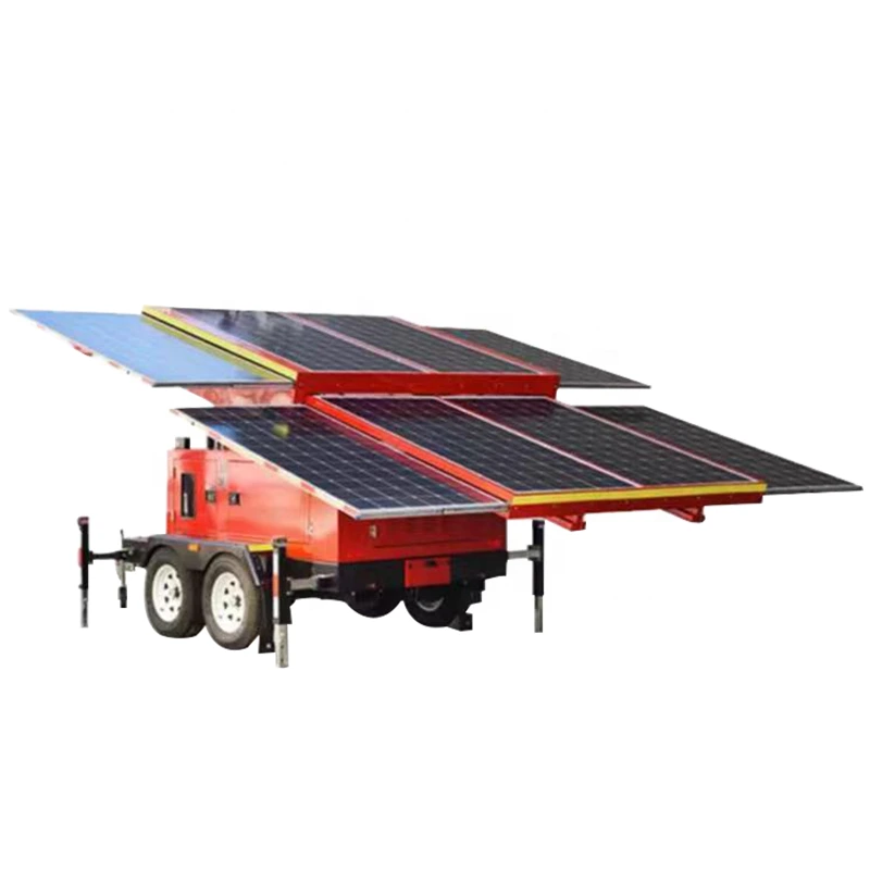 מערכת חשמל סולארית ניידת 3680w DC עם מהפך 8kw והרמה הידראולית לתעשייה 1