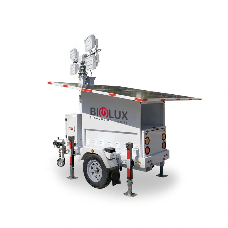 9600wh Solar light tower with 400w led lights for party lighting 1