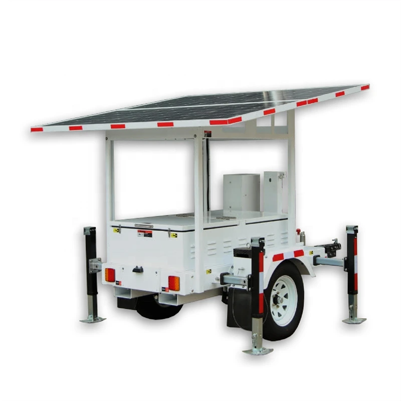 Rimorchio per impianto solare con inverter da 2kw e batteria al gel da 9600wh per uso domestico 1
