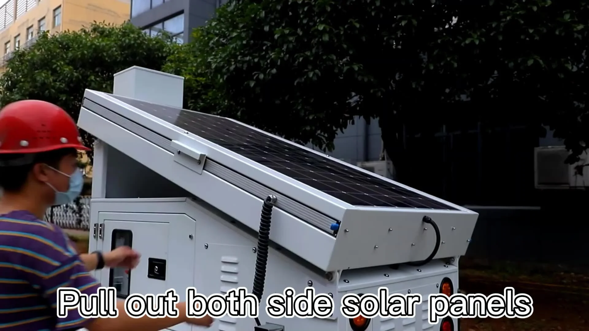 Mobile Surveillance Trailer With Solar Panels 1