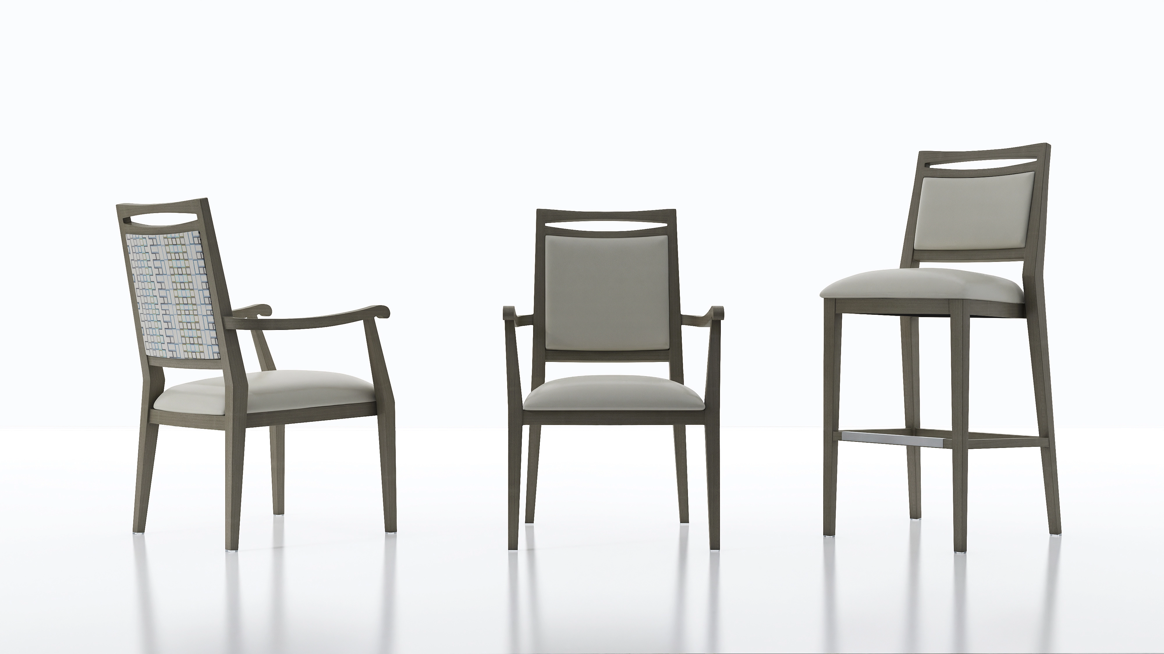 Metal wood grain aluminum dining stool YG7186 Yumeya cafe stool restaurant chair 1
