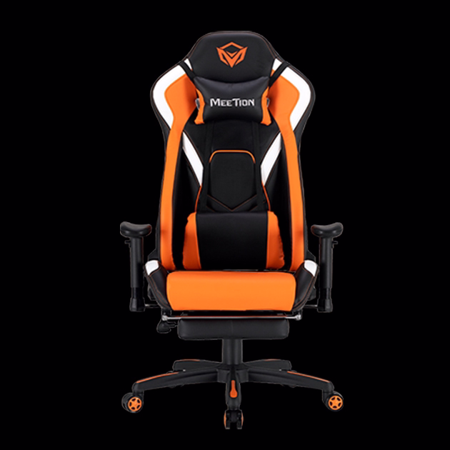 Leather Reclining Gaming<br>E-Sport Chair with Footrest 2