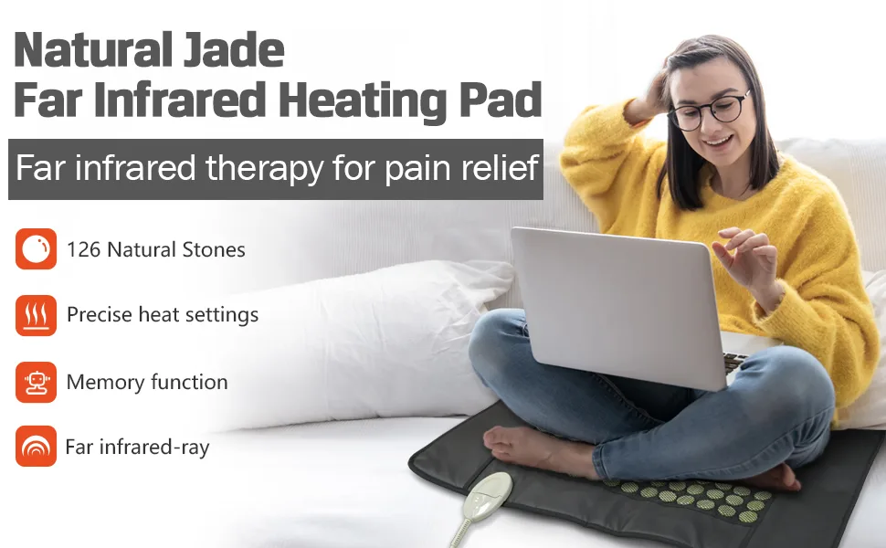 StartWarm Infrared Heating Pad For Back Pain Medium Jade Stone Heat Pad 9