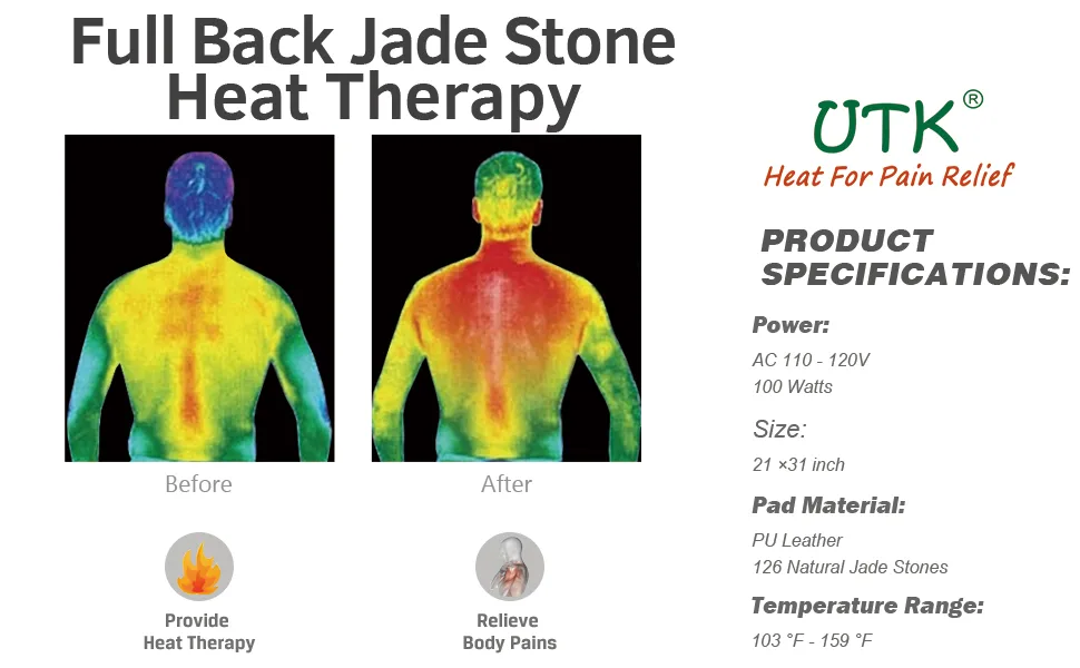 StartWarm Infrared Heating Pad For Back Pain Medium Jade Stone Heat Pad 11