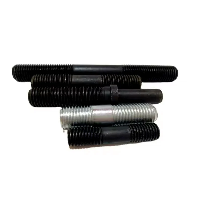 Unibridge parafuso prisioneiro rosqueado de extremidade dupla de aço inoxidável único e duplo parafuso prisioneiro m8x3 0/50/70 com porca para sua escolha 1