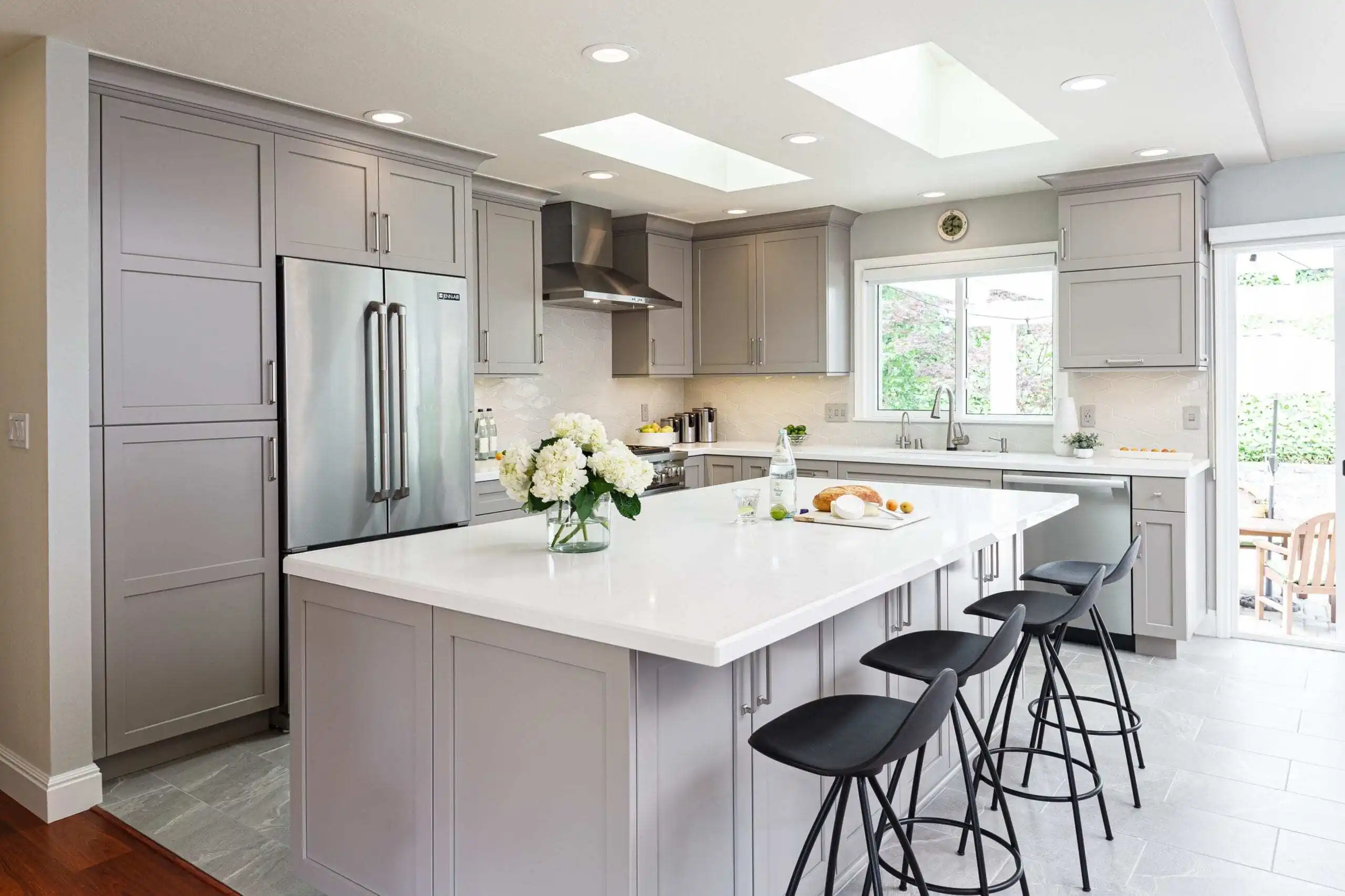 American Woodmark Custom Kitchen Cabinets Shown in Farmhouse Style Factory Price 2