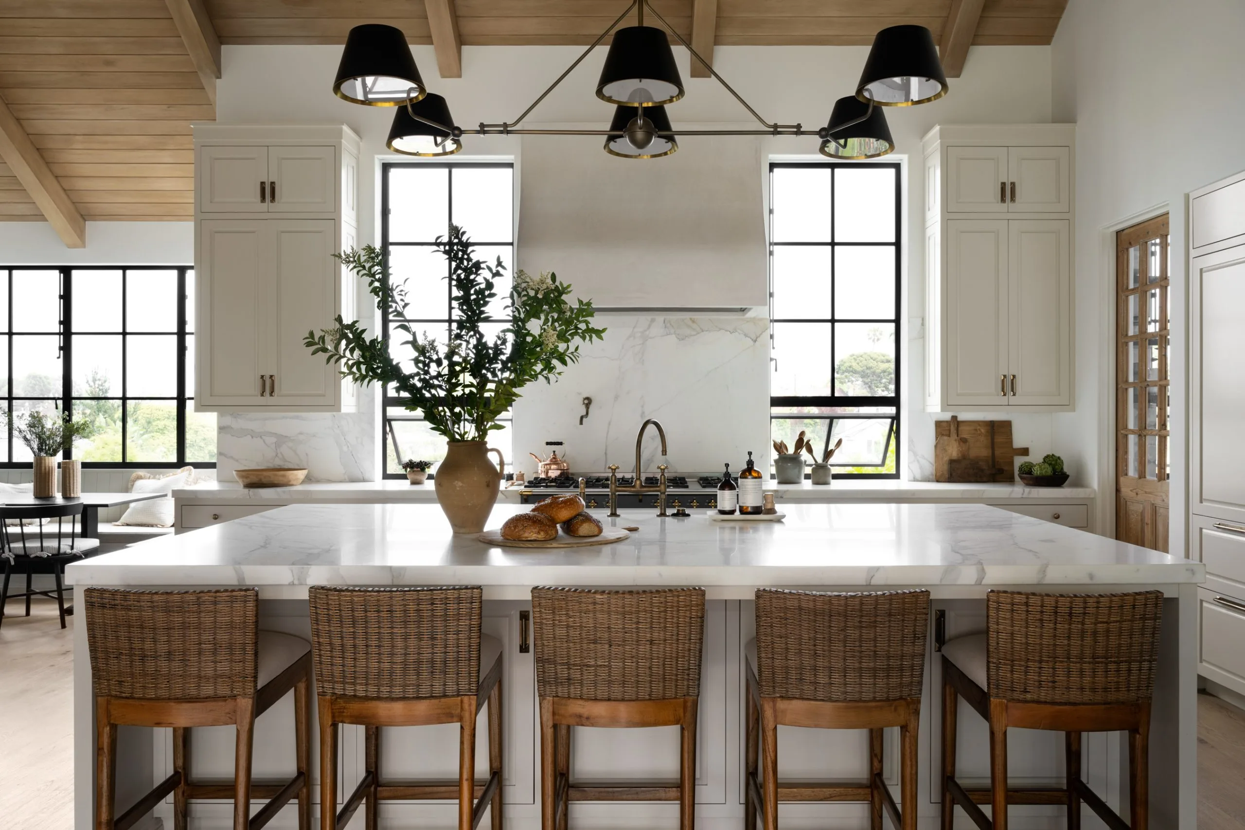 AllandCabinet White Raised Panel Door Kitchen Cabinet Solid Wood Painted 1