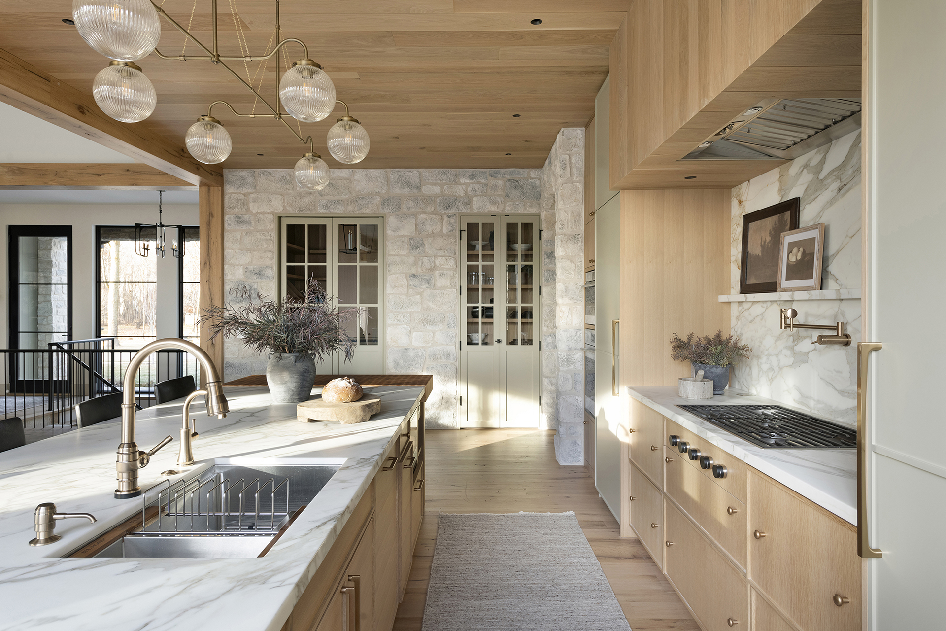 Slim Shaker Kitchen Cabinet With Timber Venner Slab Door 5