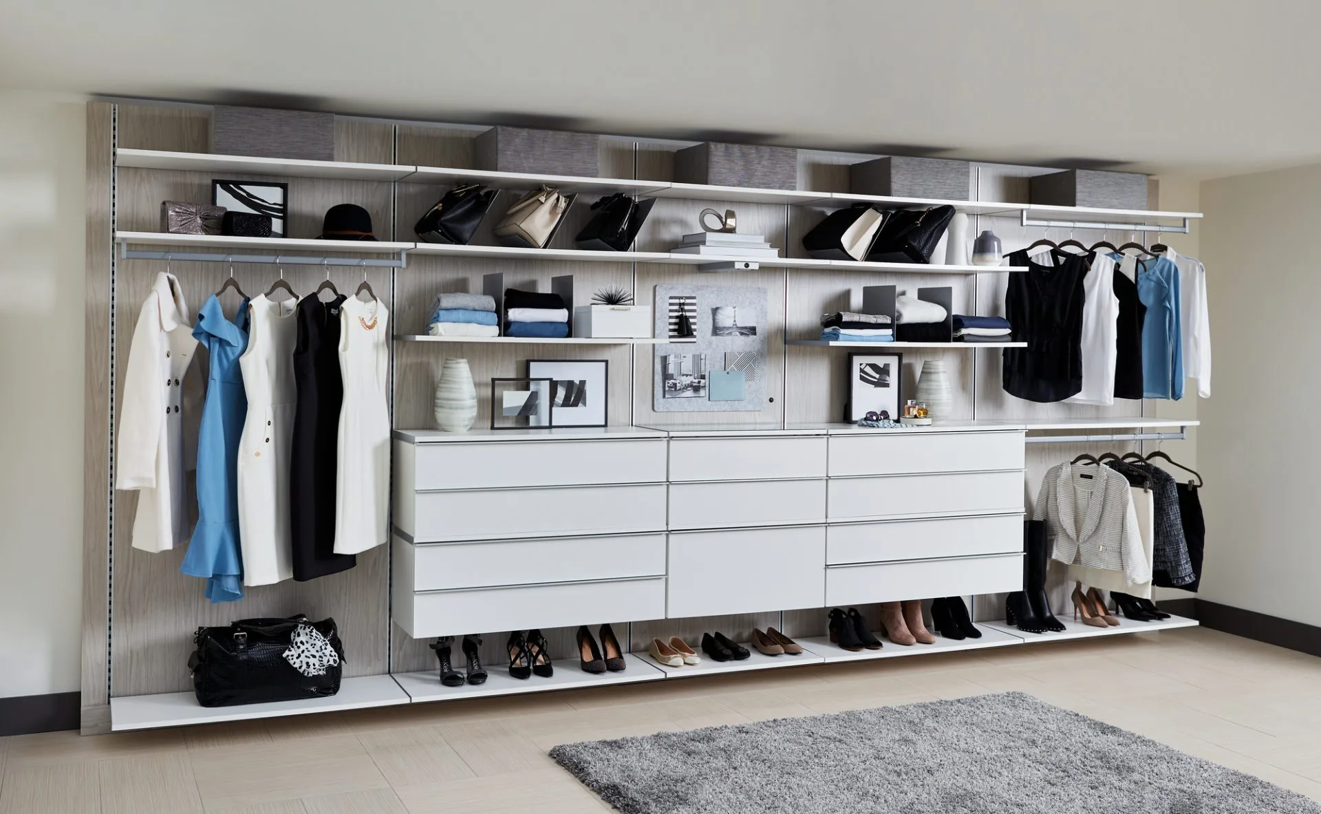 AllandCabinet White Lacquer Walk in Closet Modern Style For Home 1