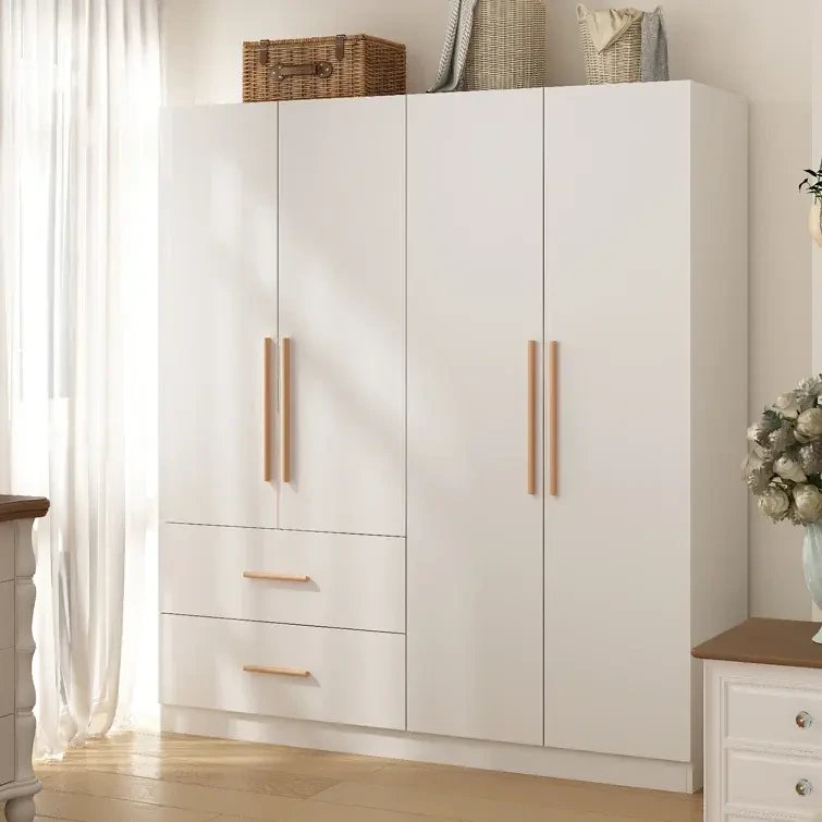 AllandCabinet – placard de chambre à coucher personnalisé, rangement multi-espace avec porte à charnière miroir, armoire de meubles bon marché, vente en gros 1