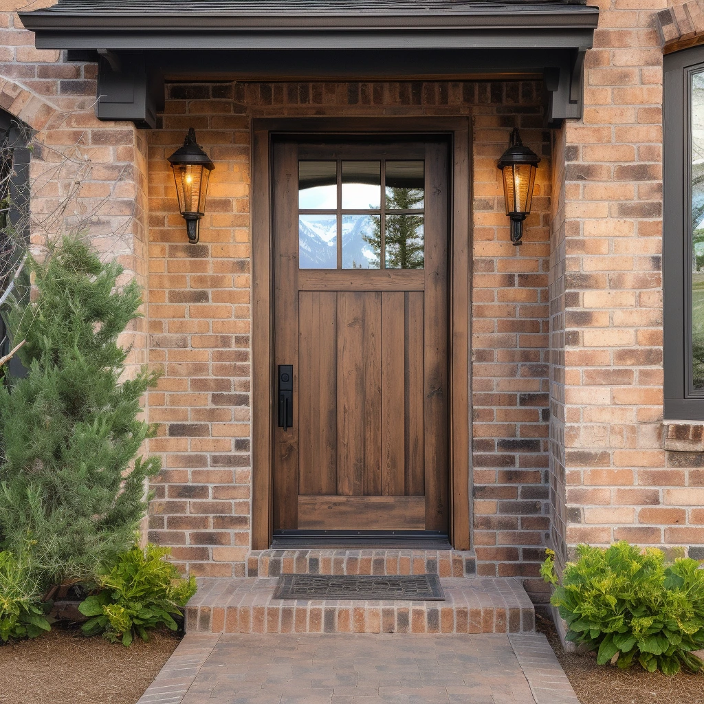 AllandCabinet Residential Villa Residential Main Double Entrance Door Wooden Door Design 1