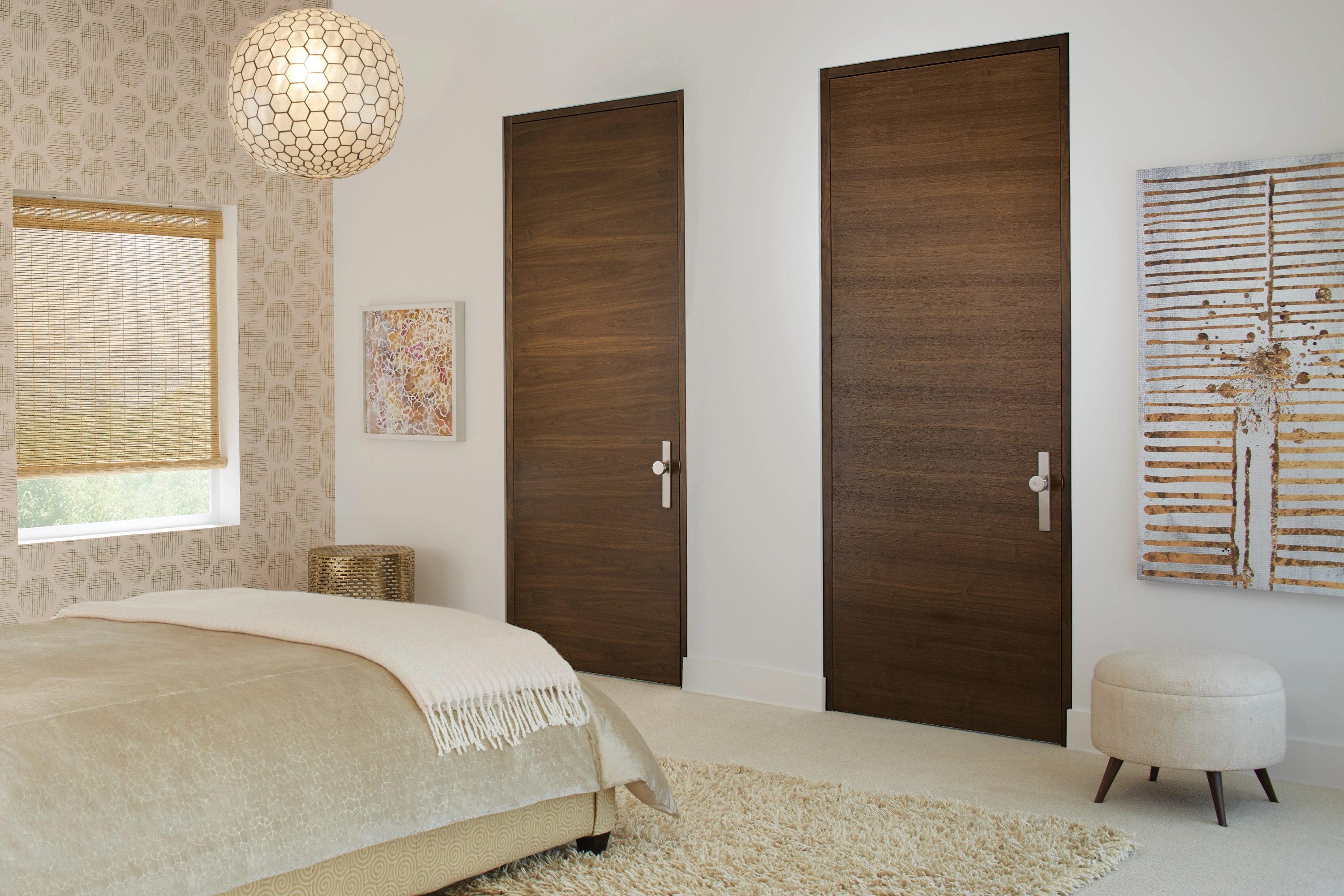 AllandCabinet Noyer Porte Interne Chambre Porte Personnalisée Salon Moderne Fabricants De Portes En Bois&Fournisseurs 1