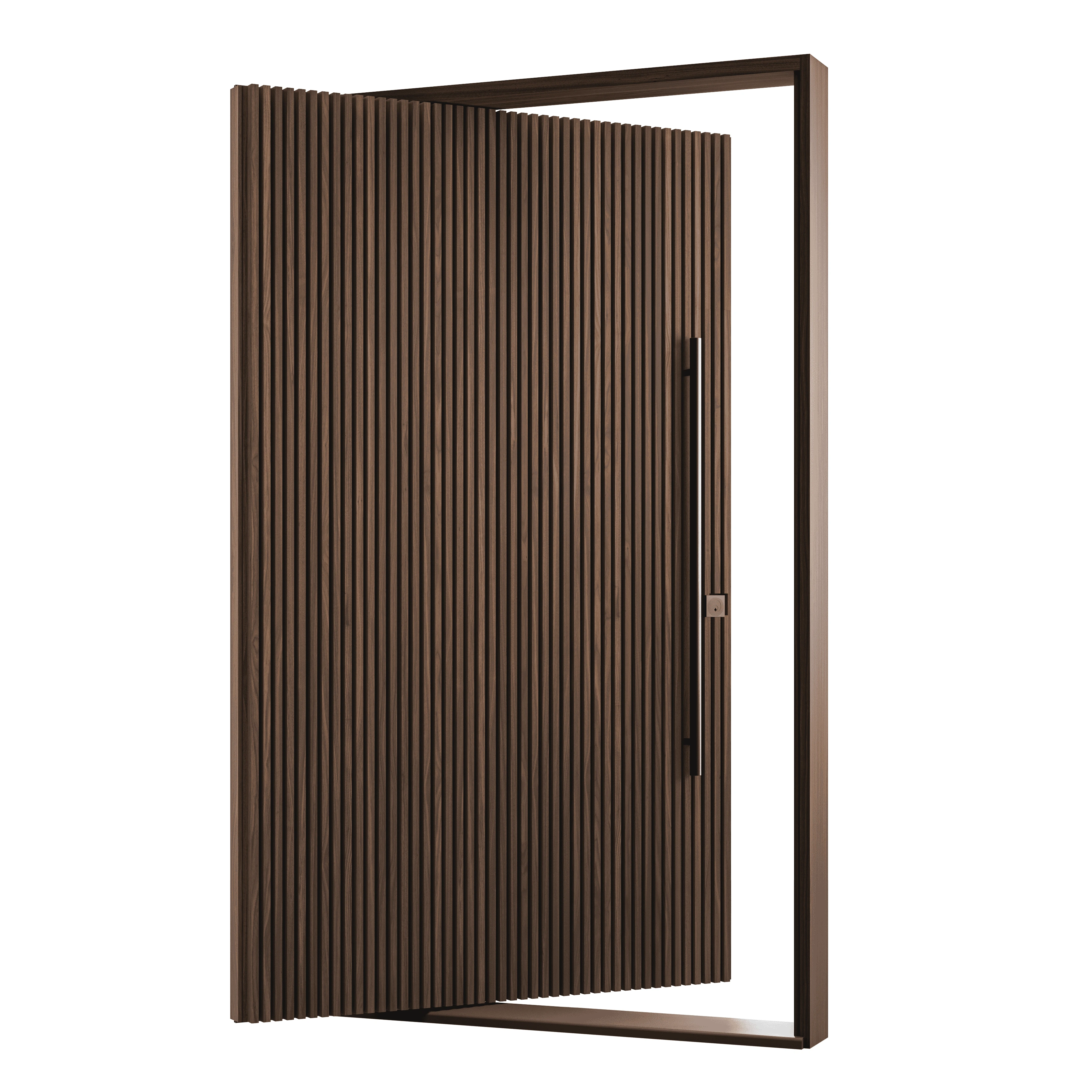 AllandCabinet Eco Friendly Exterior Front Entry Doors Houses Villa Modern Pivot wooden Door 1