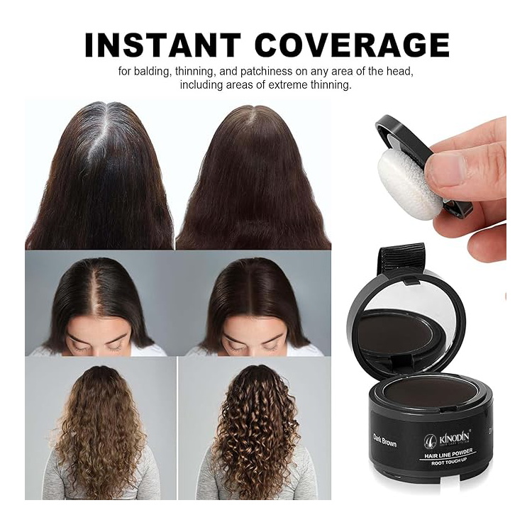 Private Label Hairline Shadow Powder untuk Concealer Akar Rambut dengan cermin dan Puff 5