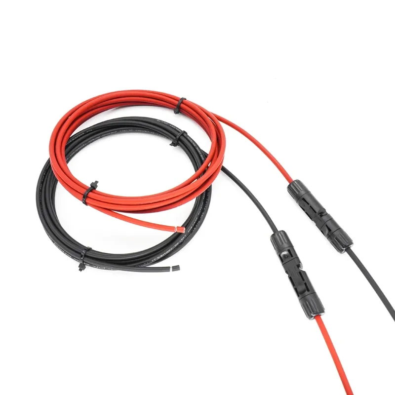 Anti-Aging Pntech Copper Wire 6.0mm2 5m Solar PV Extension Electrical Cable - PV Solar Cable and Oxygen-Free Copper 1