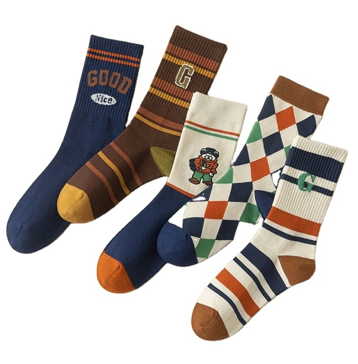 Womens High Quality Cotton Knitting Socks - Uniform Stripes 1