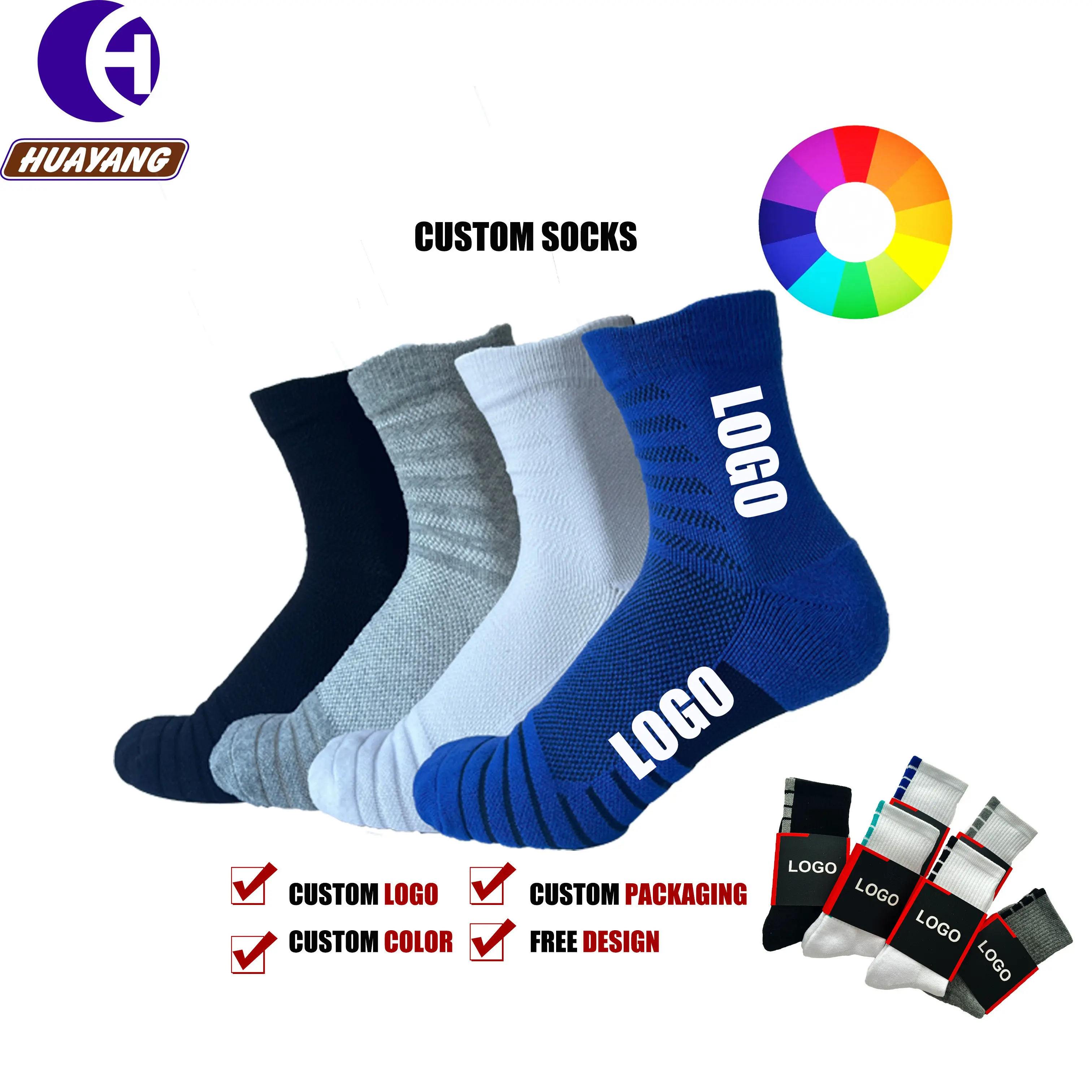 Mens Athletic Socks Black Sustainable by Huayang 1