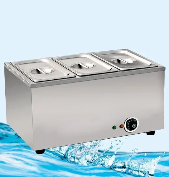 Heated Steam 3 Tray Buffet Countertop Stainless Steel Commercial Equipment W67-02 1