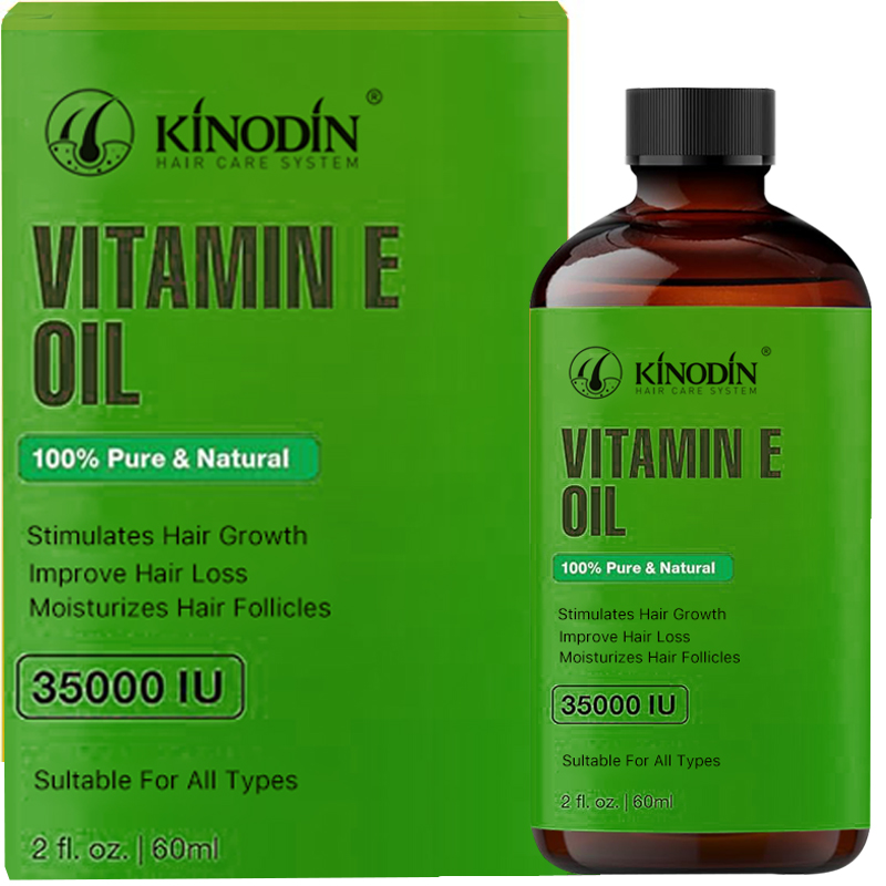 Óleo Capilar Orgânico de Alecrim e Rícino KINODIN para Crescimento e Cuidado do Couro Cabeludo – Tratamento 100% Puro com Vitamina E para Homens e Mulheres 2