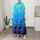 Green Pleated Gown Color by Pleats Clothing 5