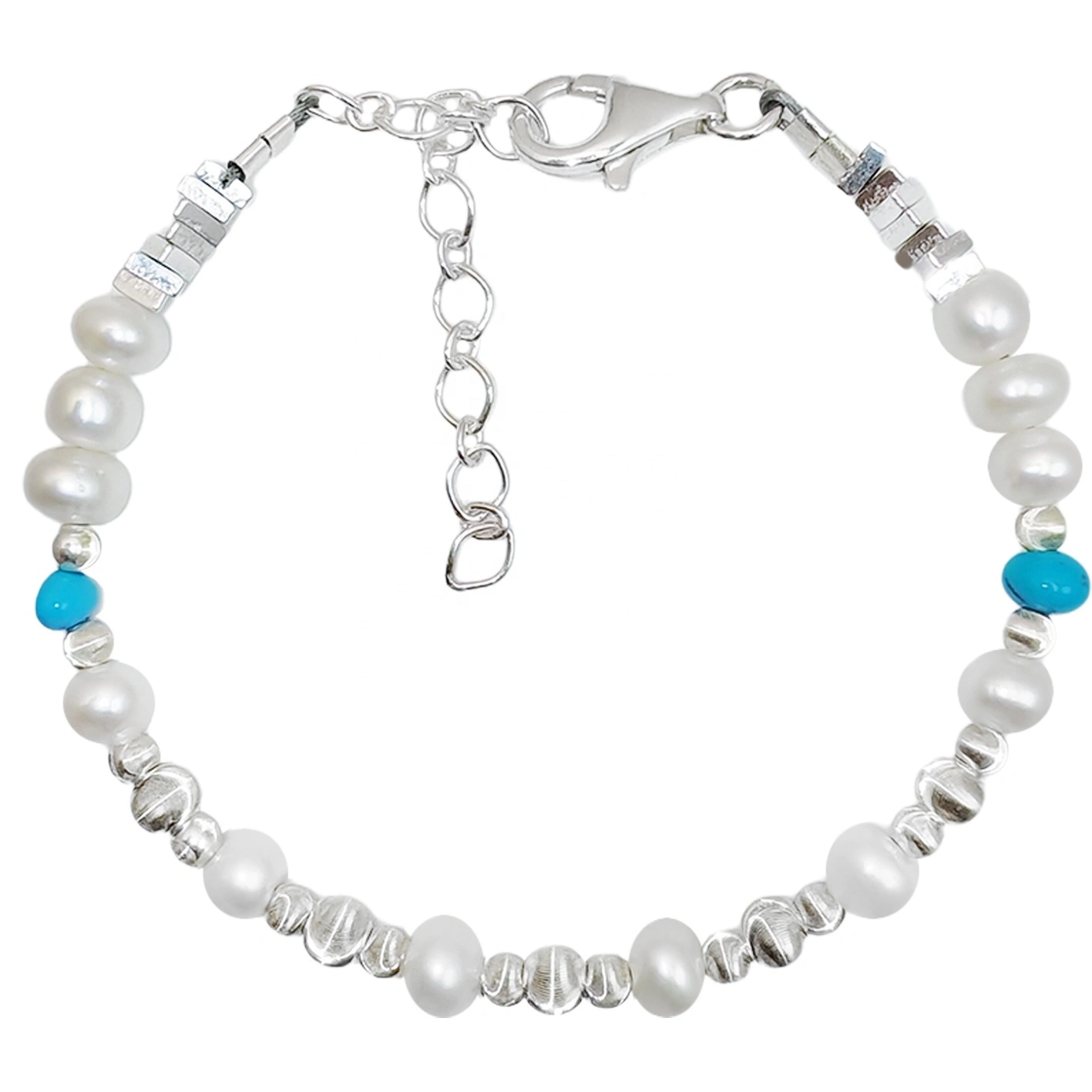 Pearl Bracelet Turquoise Natural Bracelet S925 Silver Women's Jewelry Best Selling Designer Custom Beautiful Women's Jewelry 1
