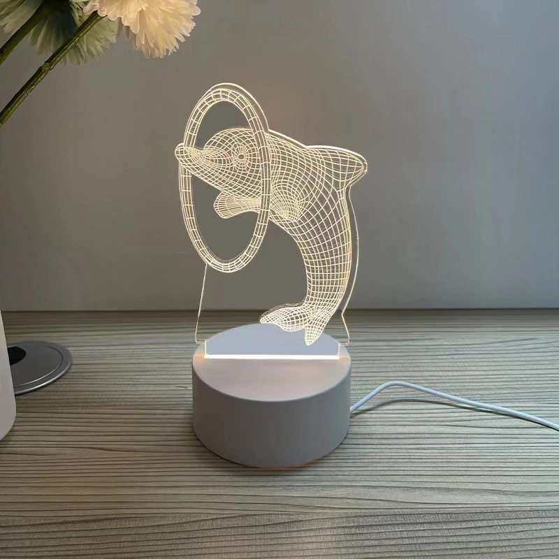 3d Acrylic Cartoon Kids Usb 7 Colors Led Night Light Table Lamp Holiday Gift Creative Bedroom Led Small Night Light 1