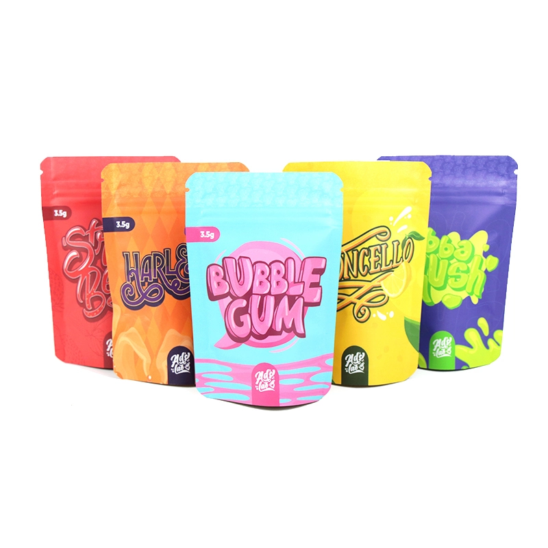 Custom Brand Printing Smellproof Doypack Resealable Aluminum Foil Ziplock Bag 1
