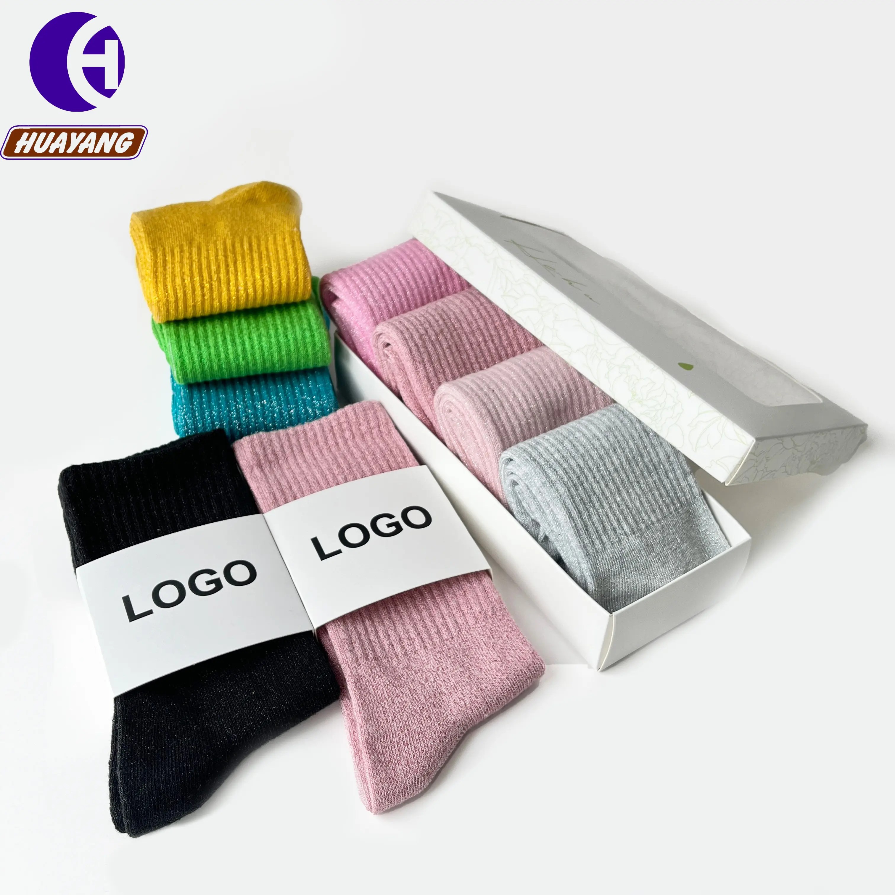 Toddler Socks with Grips Shiny Stocking - - Huayang 1