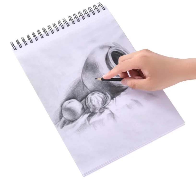 100 feuilles de croquis en spirale pour les artistes - Papier de crayon de 68 lb 1