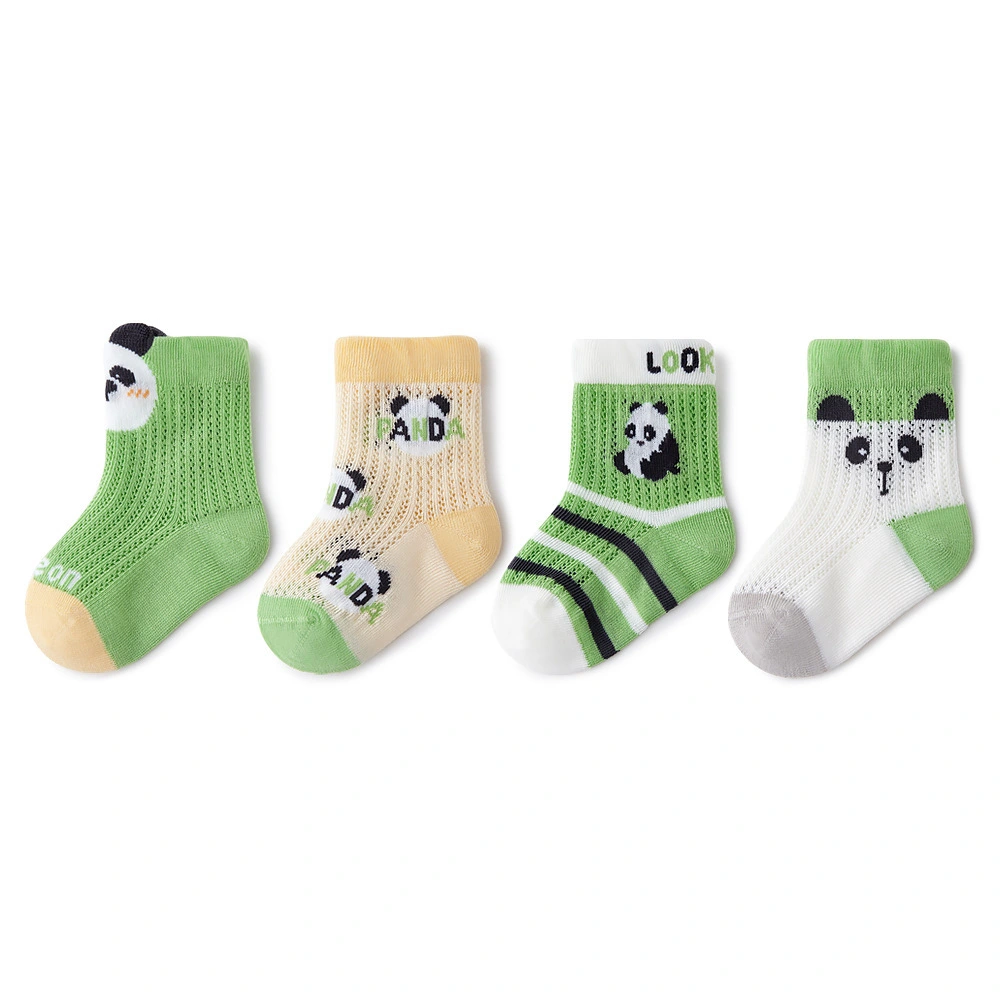 High Quality Custom Kids Mesh Socks For Baby - Panda Cute Cotton 1