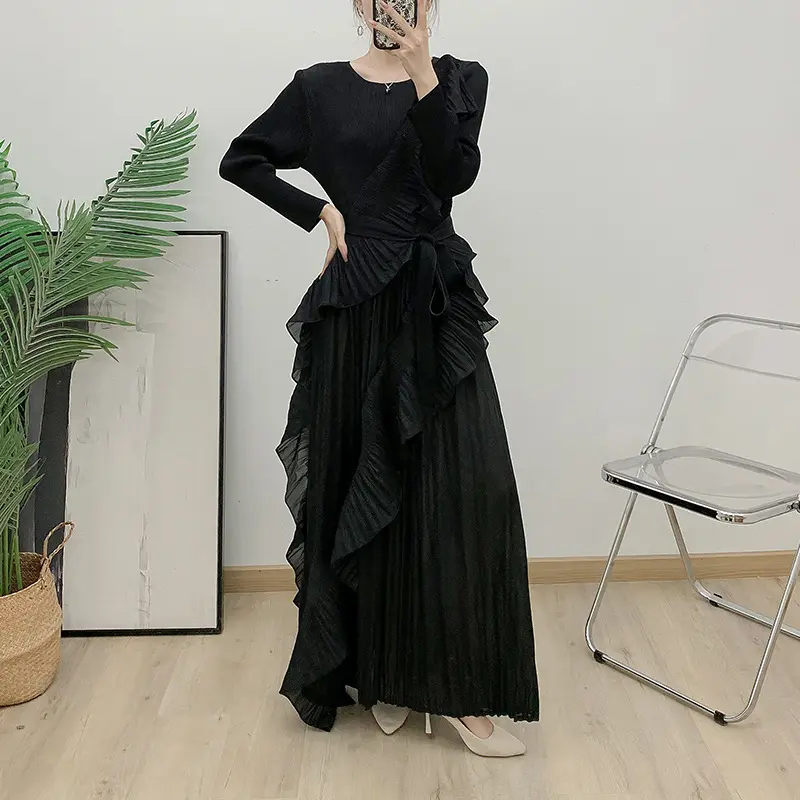 Long Pleated Gown Accept Customized Color by Pleats Clothing 5