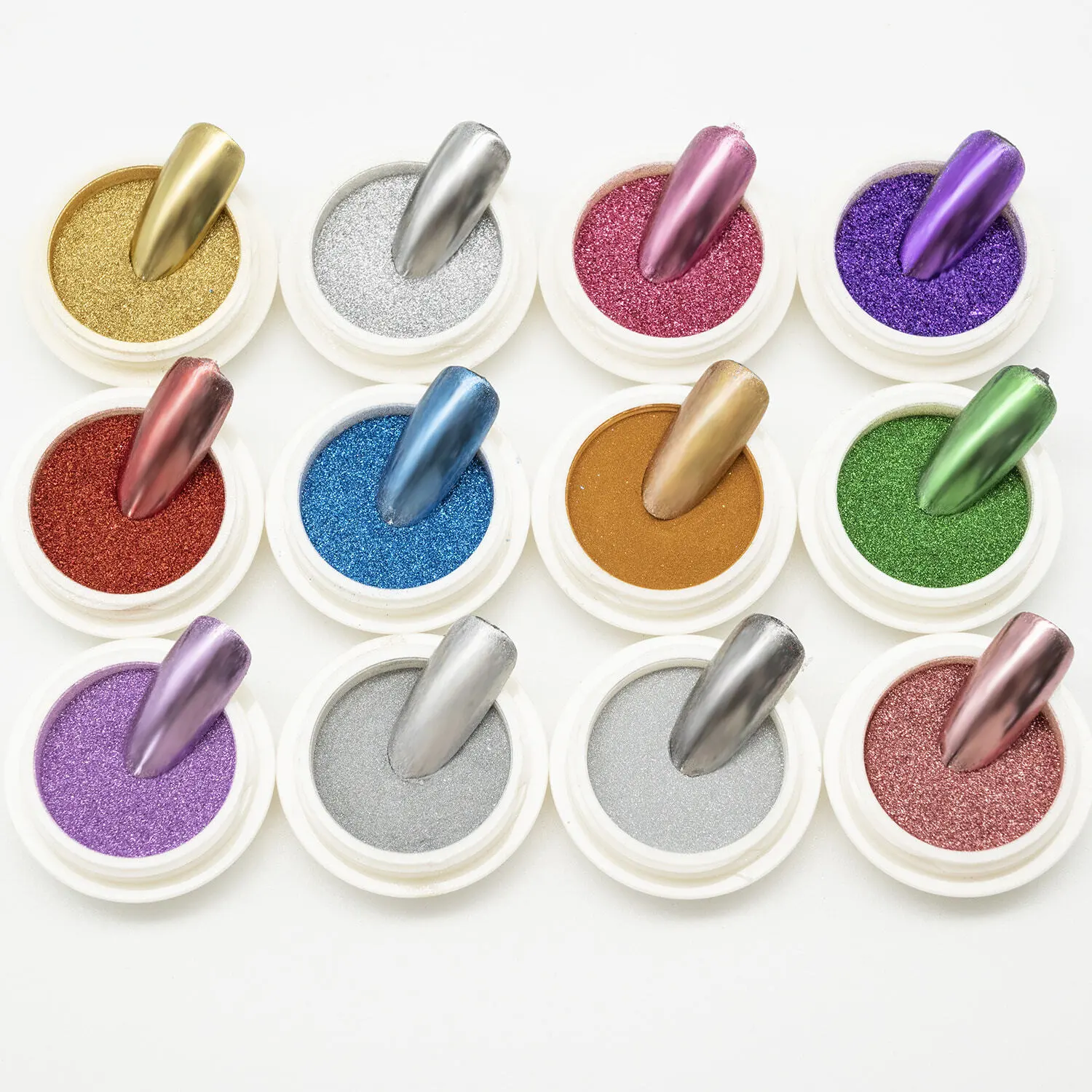 Loose Powder Nail Face Pigment High Quality Extra Fine Decoration Set Box Jar Magic Mirror Chrome Powder 1
