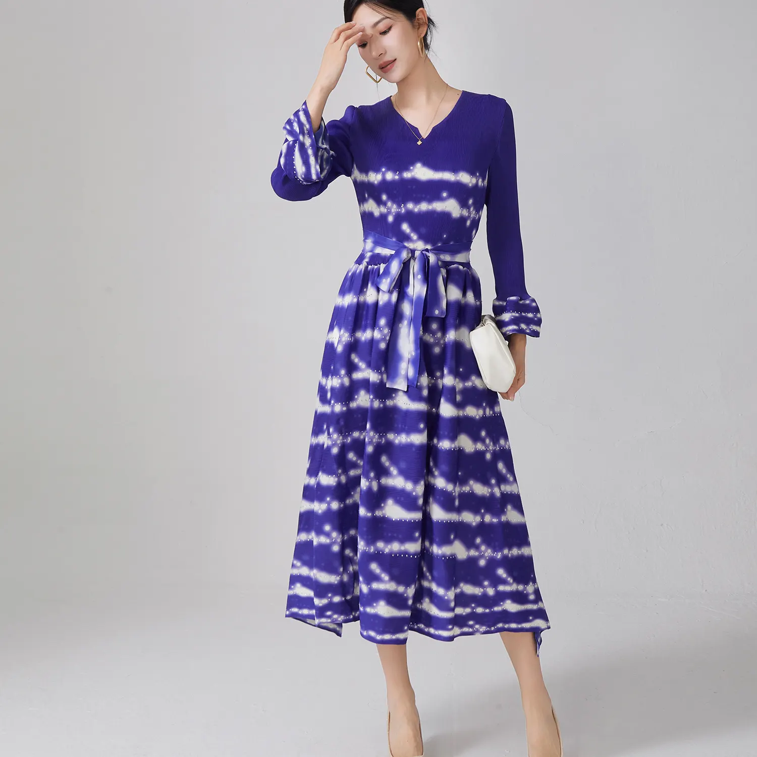 Sleeveless Pleated Gown DG-ZRZZ-2341 by Pleats Clothing 2