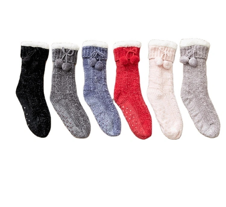 Warm Fleece Lined Slipper Socks for Adults - Anti Slip & Cozy 1