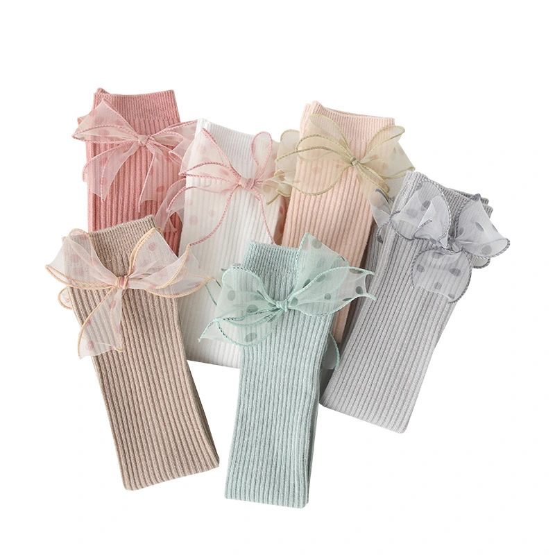 Chaussettes hautes personnalisées avec nœud - Chaussettes habillées à tricoter personnalisées 1