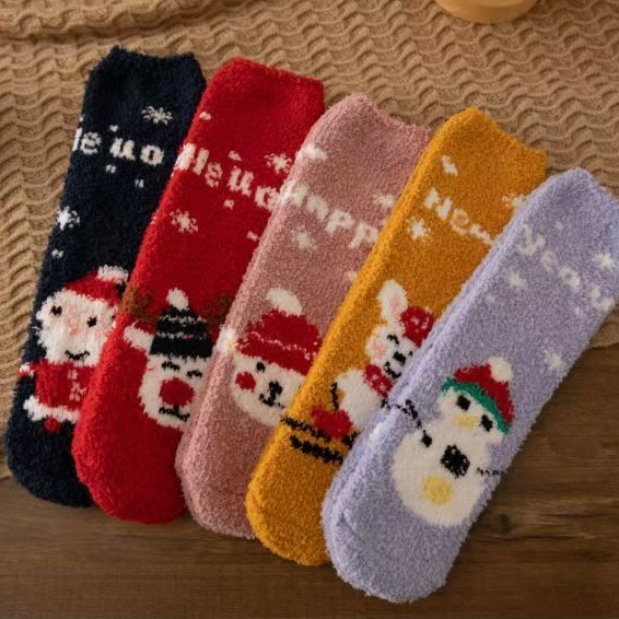 Soft Christmas Fuzzy Socks for Women - Factory Direct Sale 1
