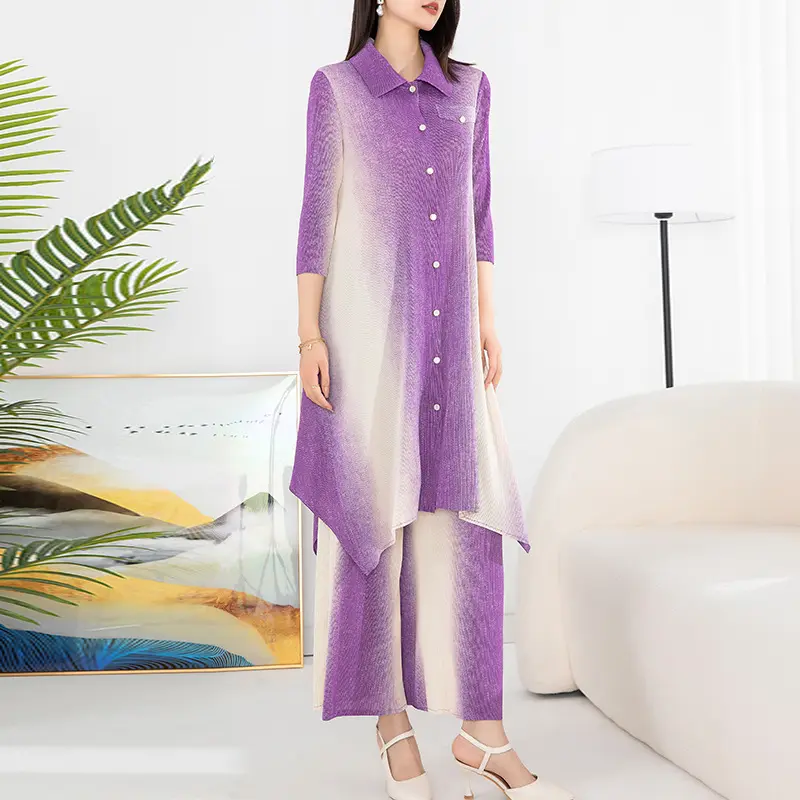 Gold Pleated Gown 0.500 Kg by Pleats Clothing 3