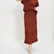 Pleated Gown with Sleeves Accept Customer Logo by Pleats Clothing 3