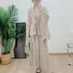 Long Sleeve Pleated High Neck Gown Accept Customized Color - - Pleats Clothing 4