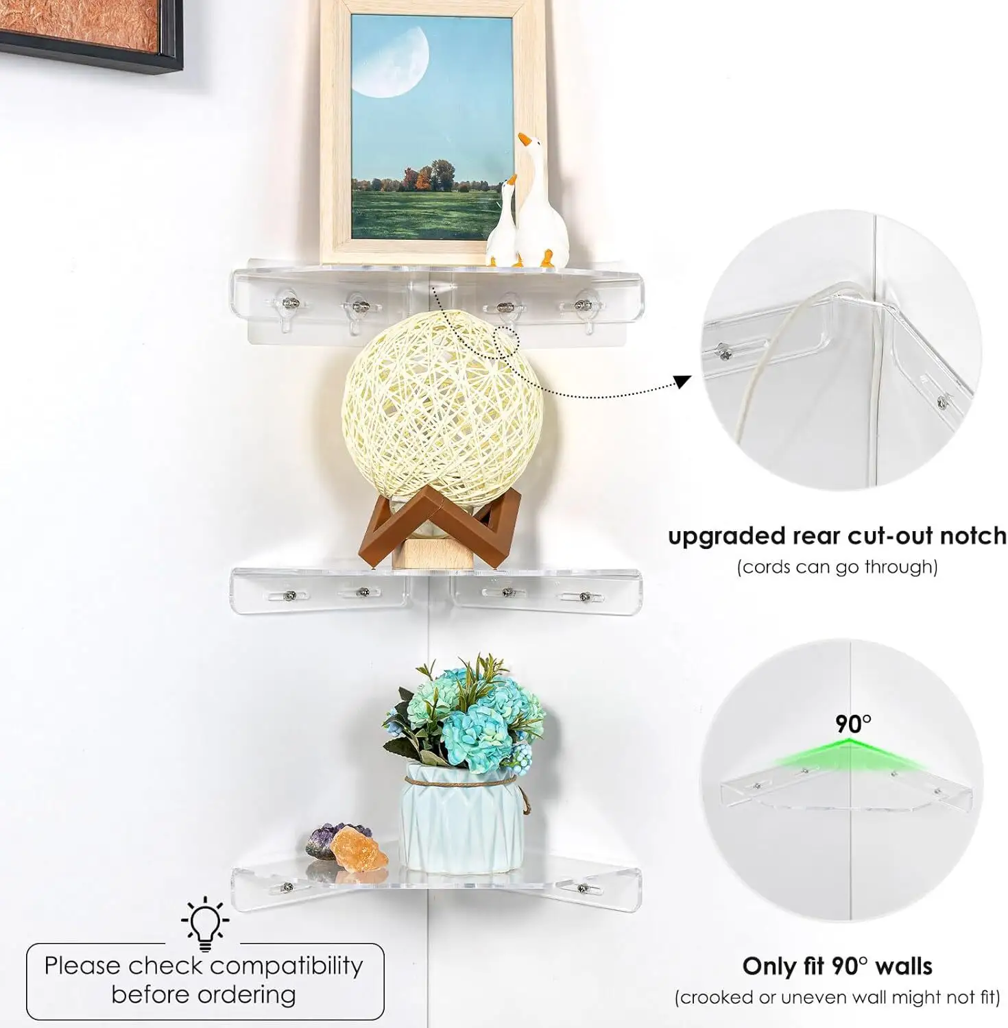 Acrylic Book Holder Acrylic Corner Floating Shelves by HQ ACRYLIC 2