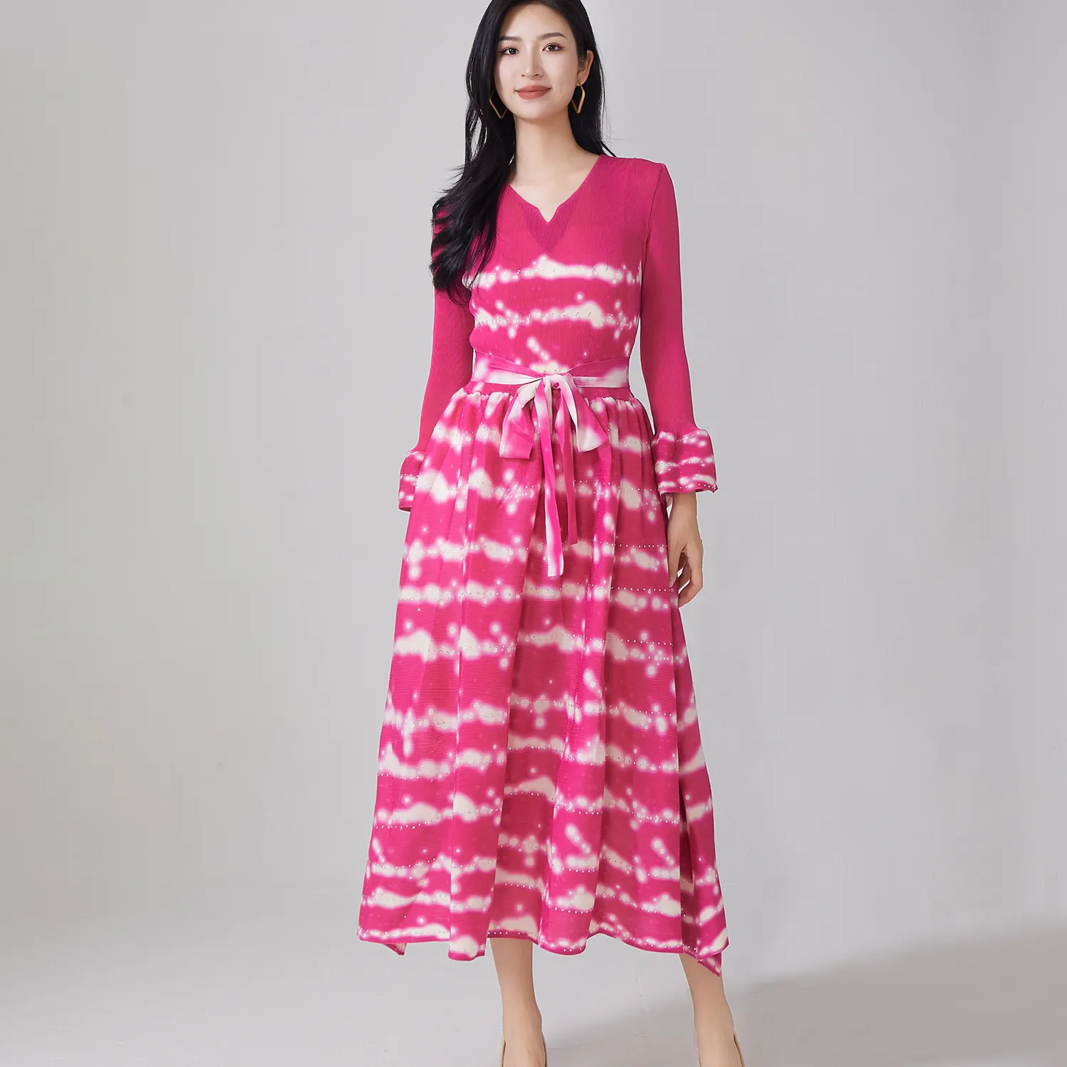 Sleeveless Pleated Gown DG-ZRZZ-2341 by Pleats Clothing 4