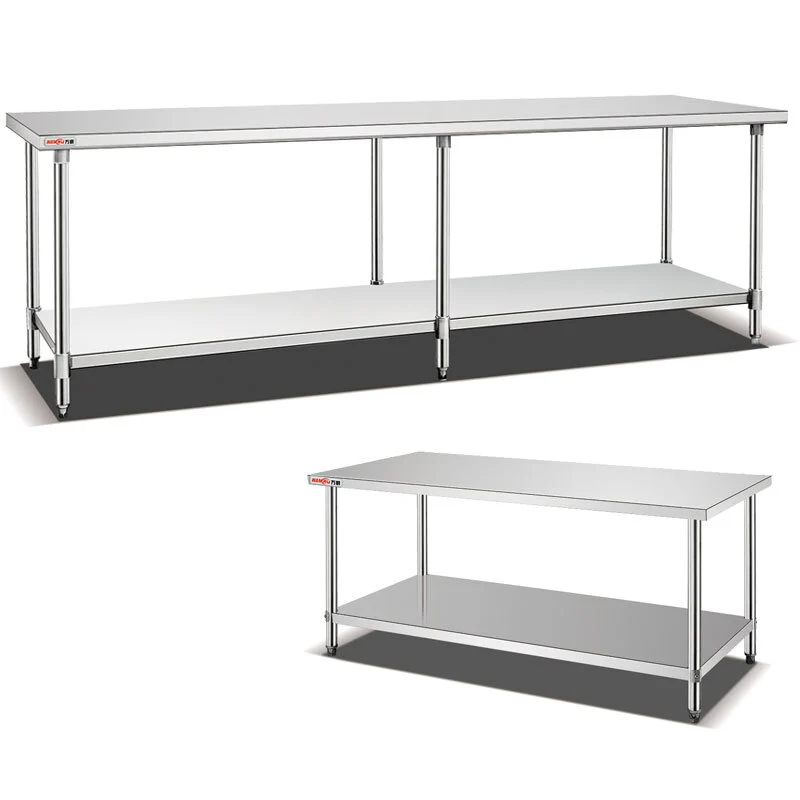 Heavy Duty Metal Work Bench With Under Shelf/knock-down Big Size Kitchen Stainless Steel Knock Down Work Table With 6 Pcs Feet 1