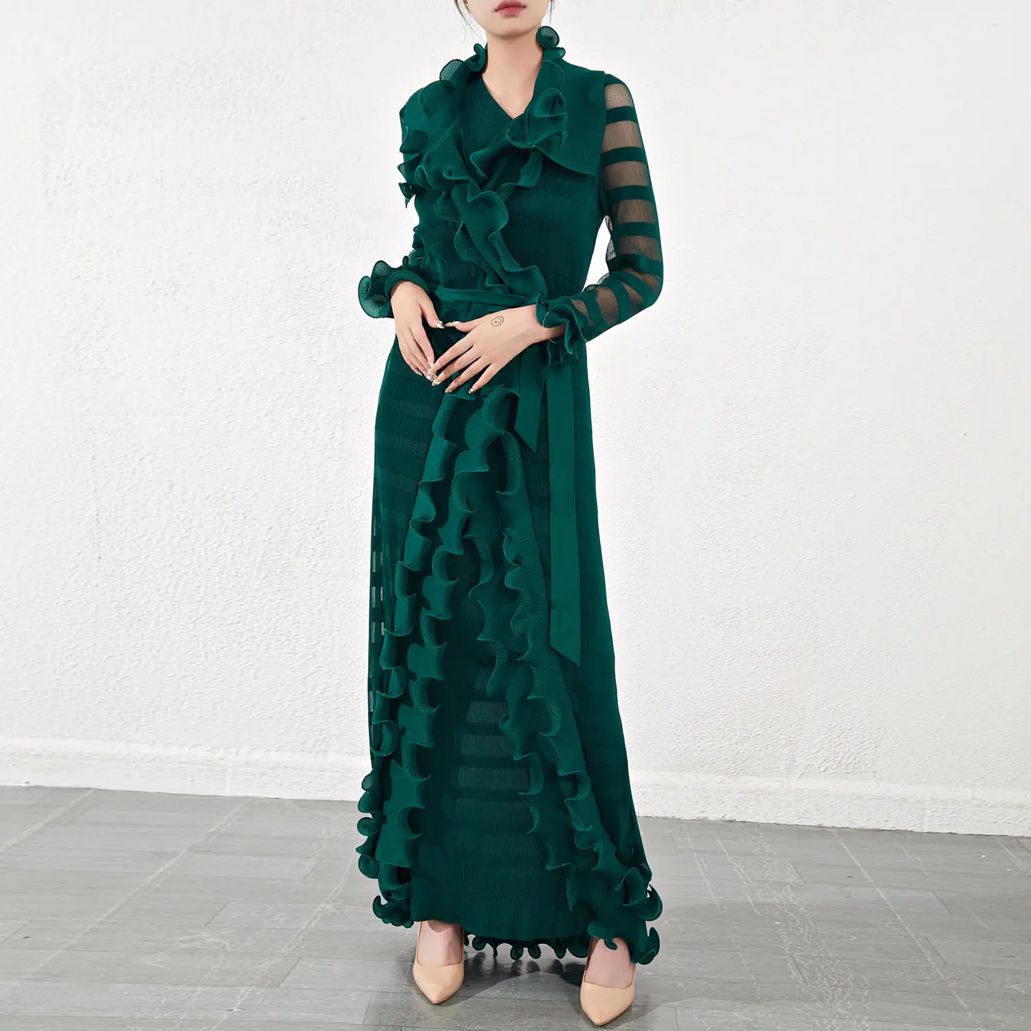Pleated Gown Dress 2024 - - Pleats Clothing 4