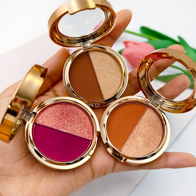 Mlm Custom Makeup Vegan Cruelty-free Double Color Eye Shadow Long Lasting Diy Duochrome Shimmer Glitter Eyeshadow Palette 1