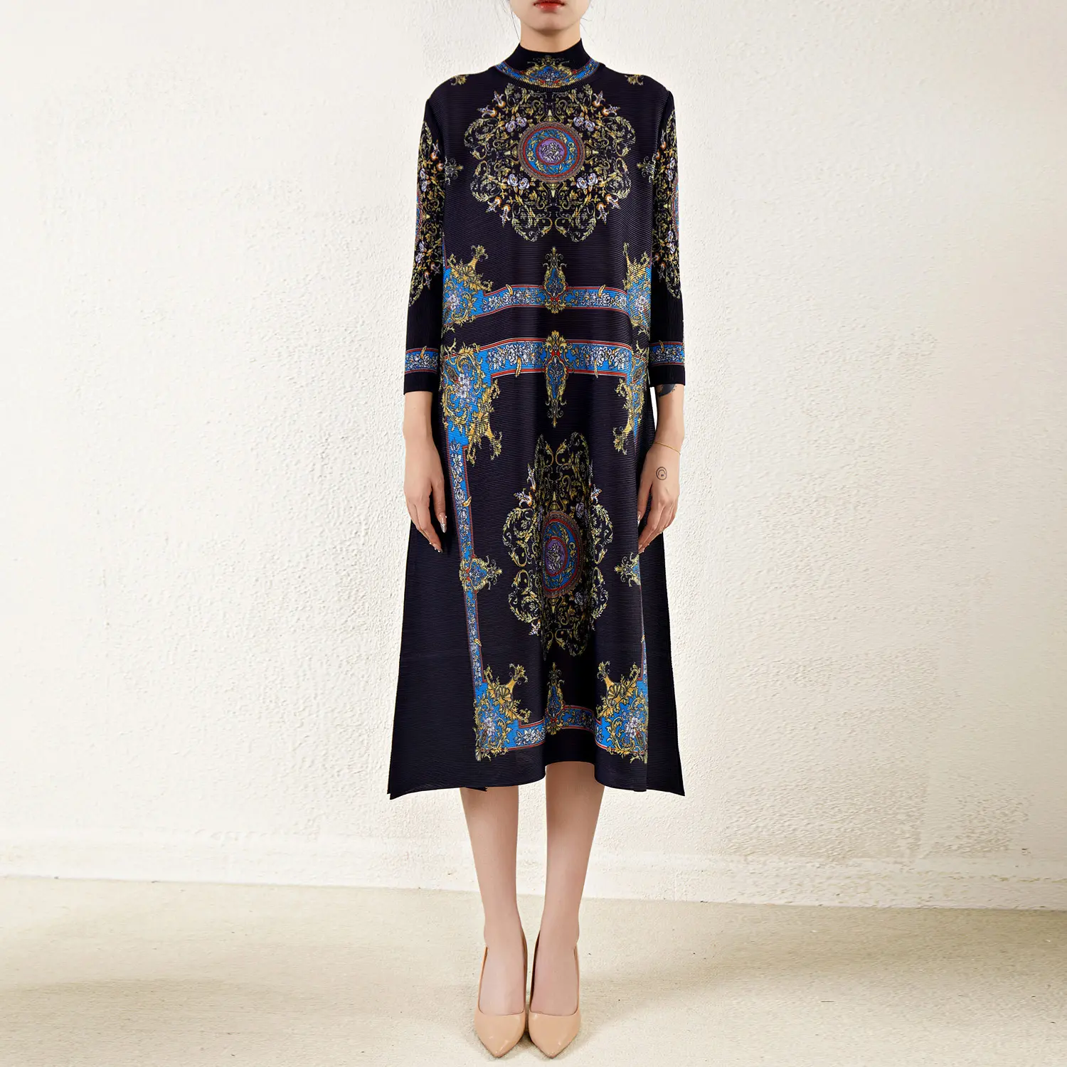 Silk Pleated Gown Anti-Static by Pleats Clothing 6