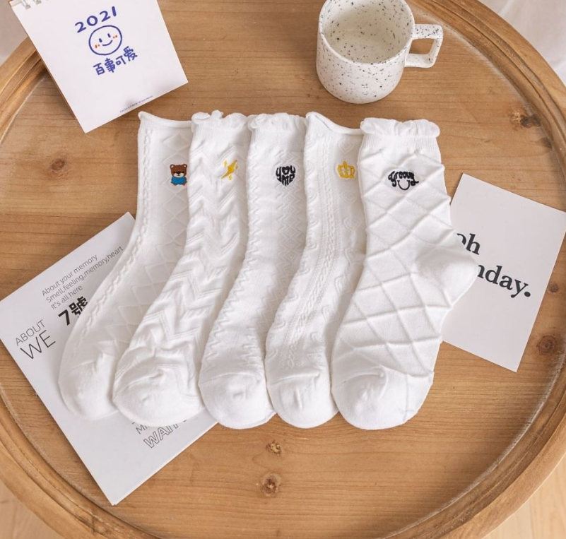 Women's Crew Knitting Socks - New Design 1