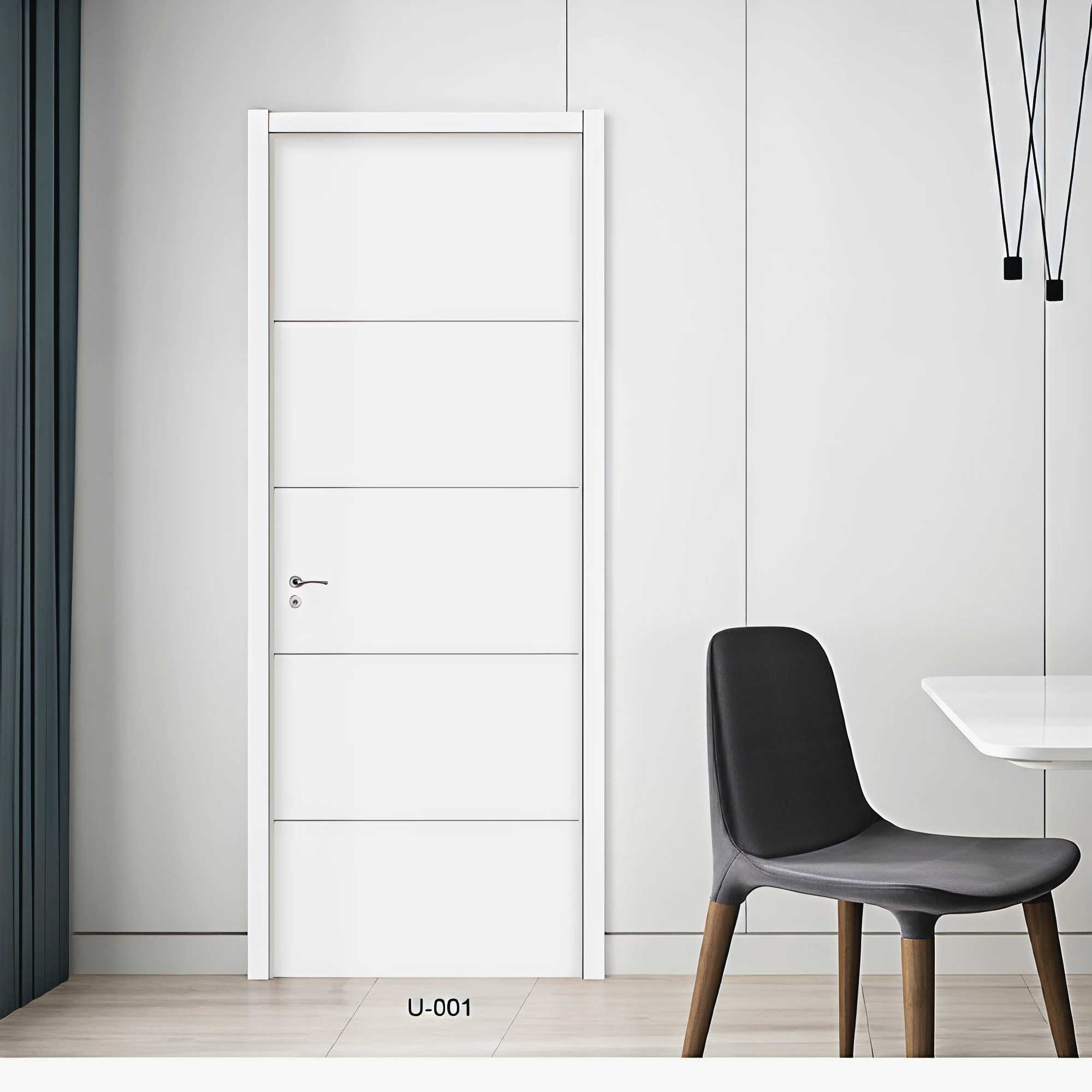 Puerta de ensamblaje de WPC impermeable anti-termita de precio barato 1