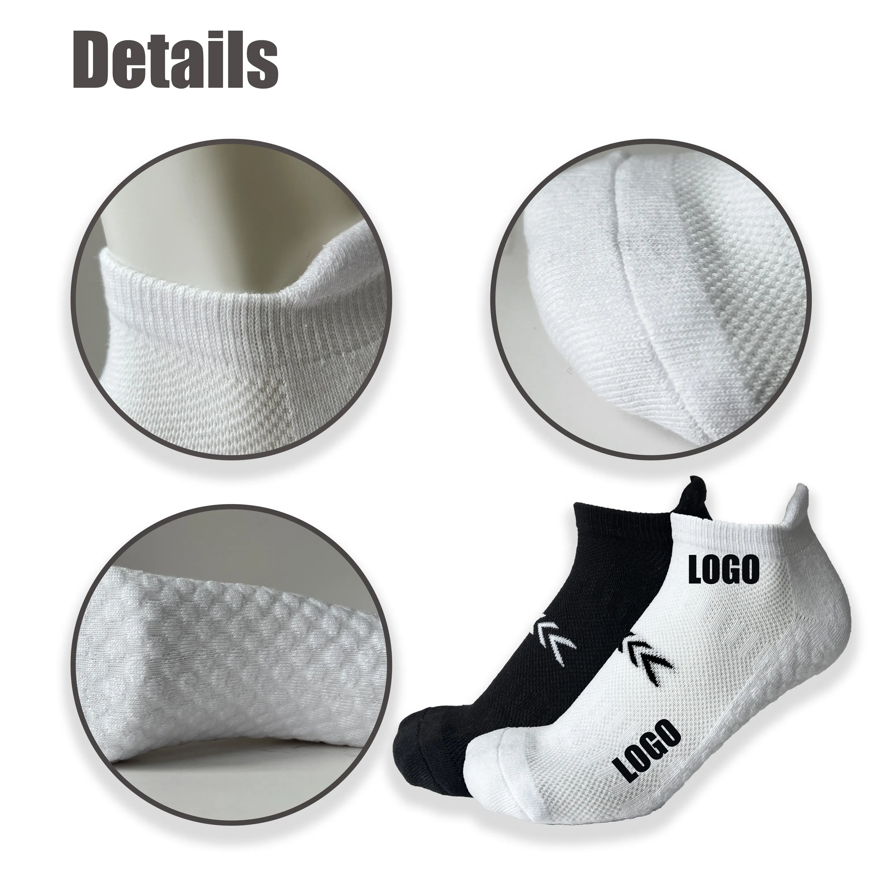 Mens White Sports Socks Thick by Huayang 3