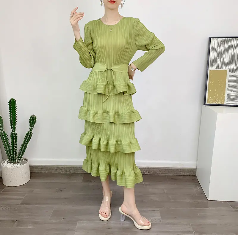 Gold Pleated Gown Women's Clothing Manufacturers by Pleats Clothing 7